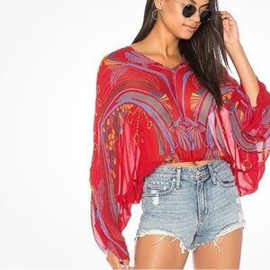 Free People Red Beneath The Sea
Blouse Size Medium